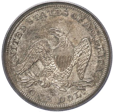 1844 LIBERTY SEATED S$1 MS64