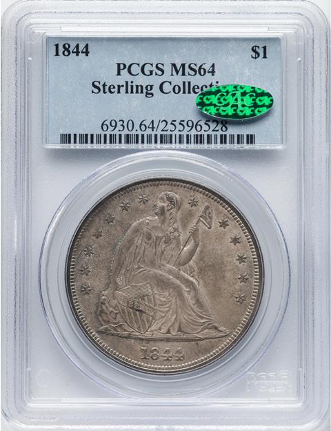 Picture of 1844 LIBERTY SEATED S$1 MS64