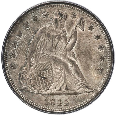 Picture of 1844 LIBERTY SEATED S$1 MS64