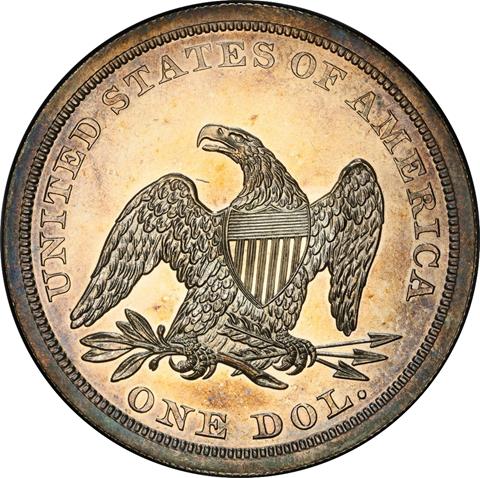 1844 LIBERTY SEATED S$1 PR65