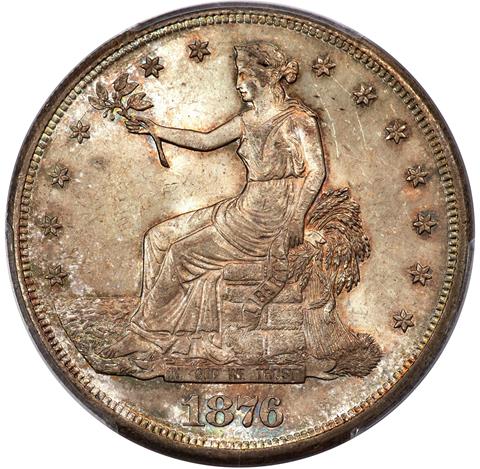 1876-CC TRADE T$1 MS64