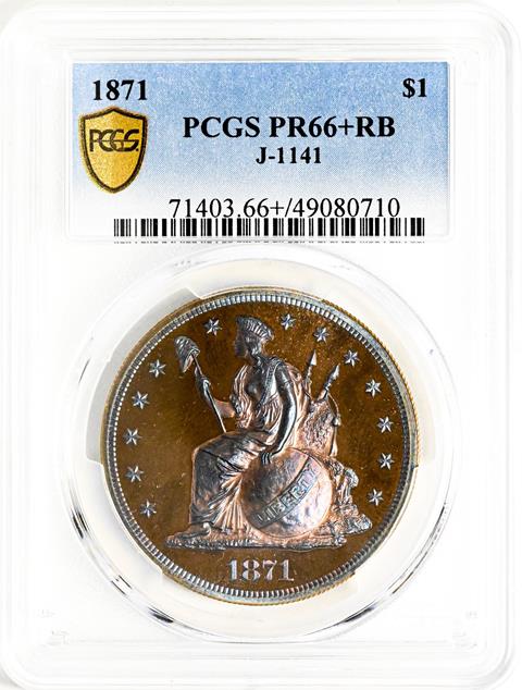 Picture of 1871 LONGACRE $1 J-1141 PR66 RB