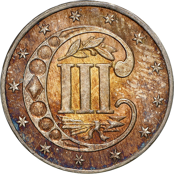 Picture of 1858 SILVER 3CS PR67 