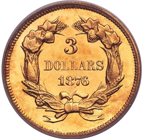 1876 INDIAN PRINCESS $3 PR65 DCAM