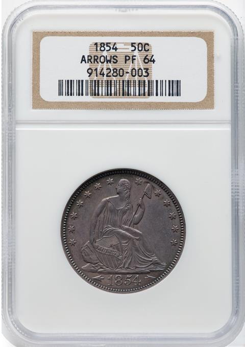 Picture of 1854 LIBERTY SEATED 50C PR64