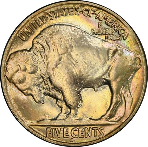Picture of 1927-D BUFFALO 5C MS66+ 