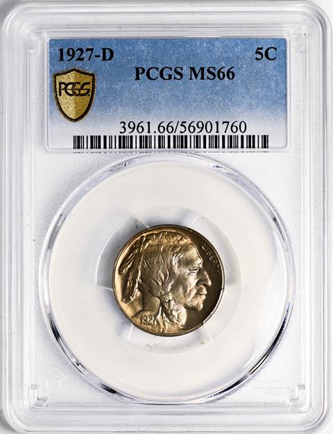 Picture of 1927-D BUFFALO 5C MS66 