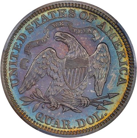 Picture of 1874 LIBERTY SEATED 25C PR66+