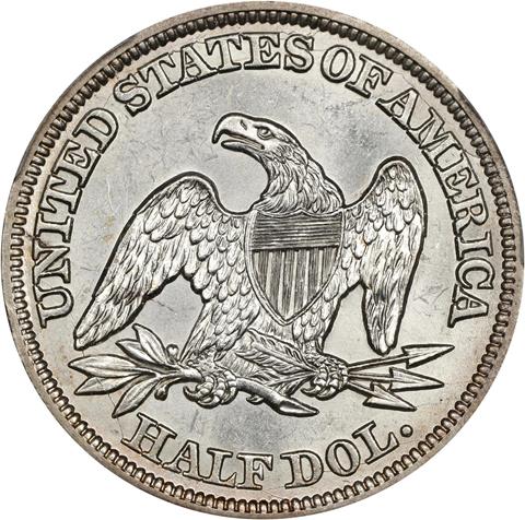 1847/1-46 LIBERTY SEATED 50C MS62