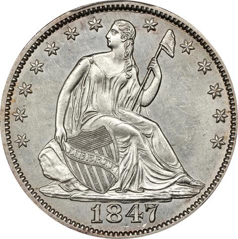 Picture of 1847/1-46 LIBERTY SEATED 50C MS62
