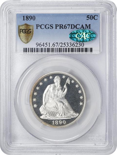 Picture of 1890 LIBERTY SEATED 50C PR67 DCAM