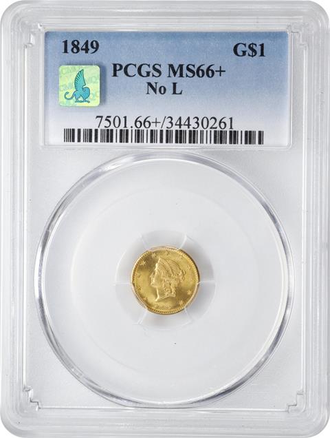 Picture of 1849 GOLD G$1 MS66+