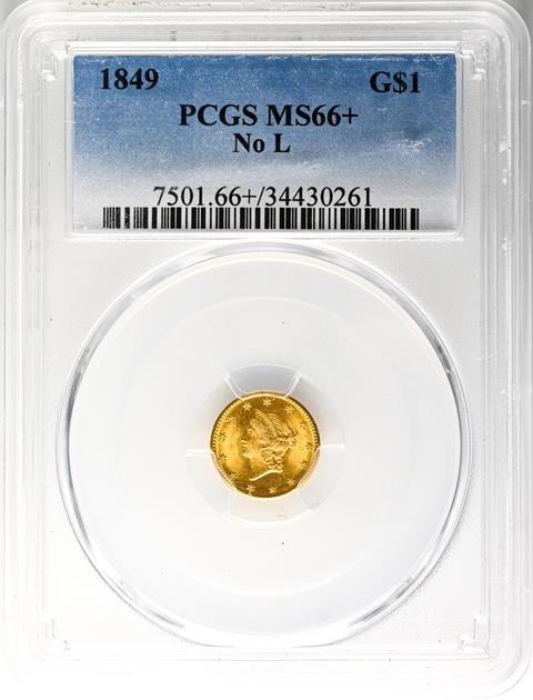 Picture of 1849 GOLD G$1 MS66+