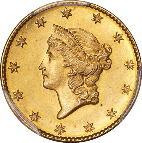Picture of 1849 GOLD G$1 MS66+