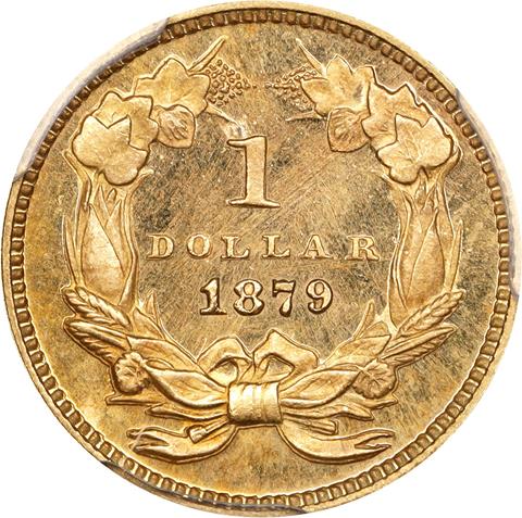 1879 GOLD G$1 PR64 DCAM