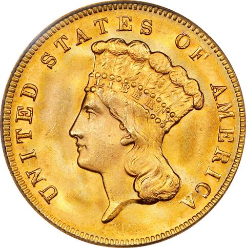 1878 INDIAN PRINCESS $3 MS66