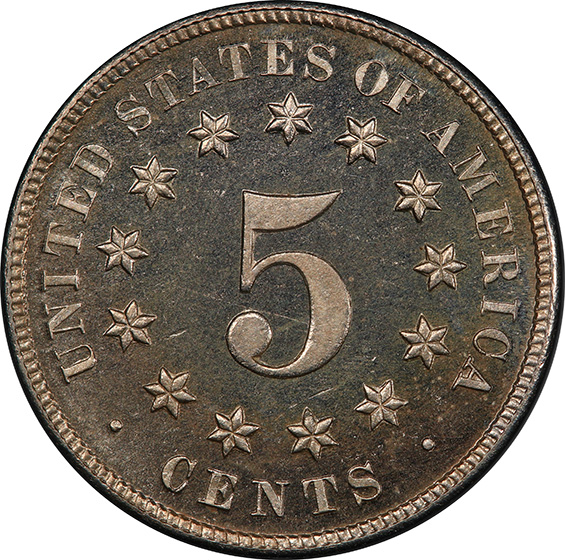 Picture of 1877 SHIELD 5C PR66 Deep Cameo