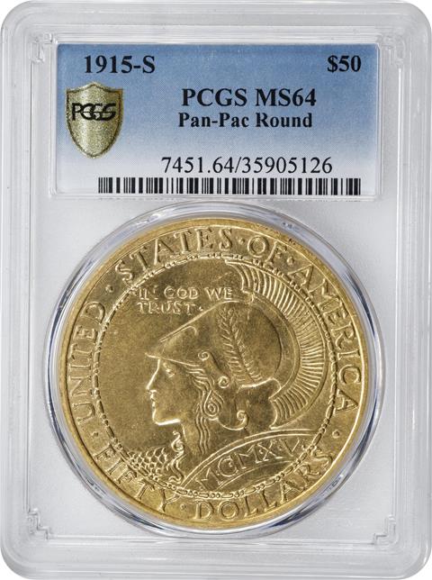 Picture of 1915-S GOLD $50 MS64