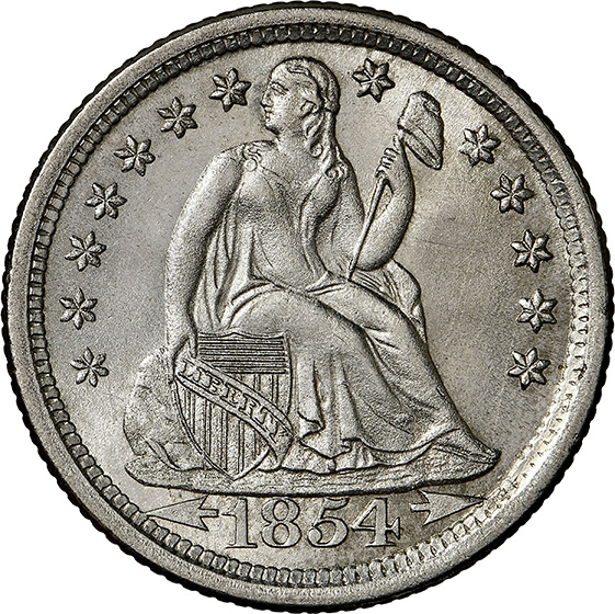 Picture of 1854-O LIBERTY SEATED 10C, ARROWS MS67 