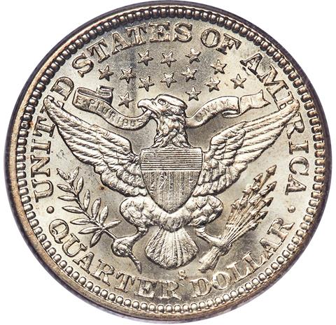 Picture of 1913-S BARBER 25C MS66+