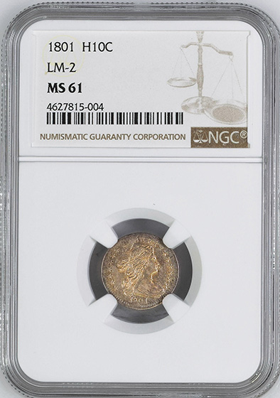Picture of 1801 DRAPED BUST H10C MS61 
