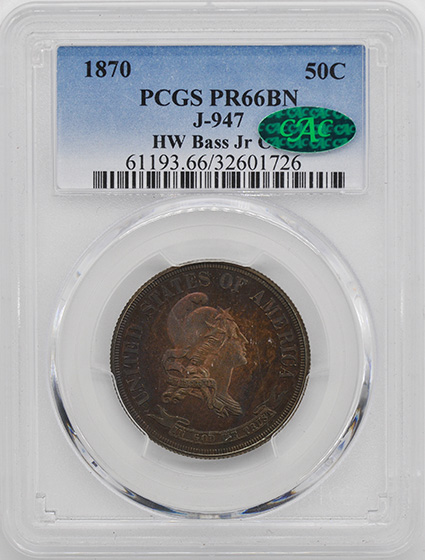 Picture of 1870 50C J-947 PR66 Brown