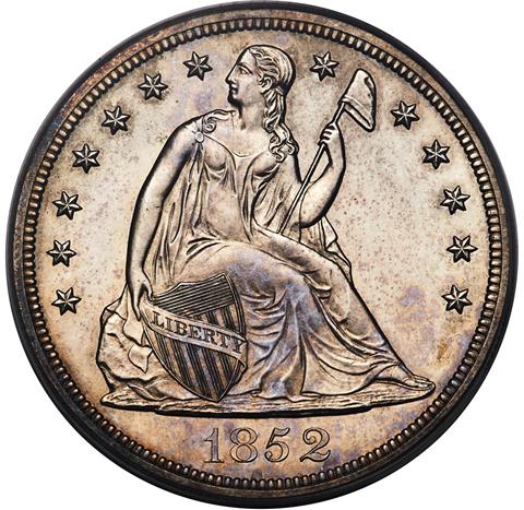 Picture of 1852 LIBERTY SEATED S$1 PR63