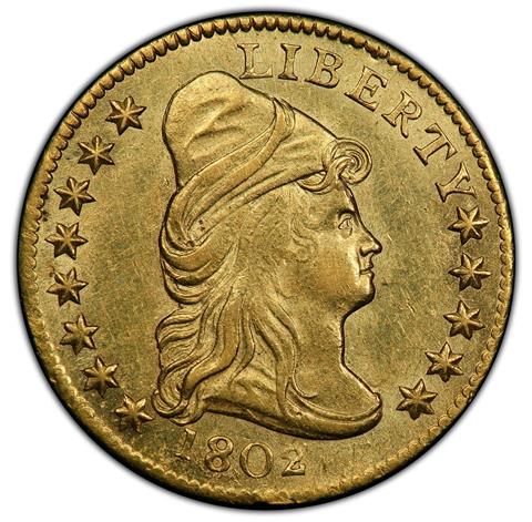 Picture of 1802 DRAPED BUST $2.5 MS62+