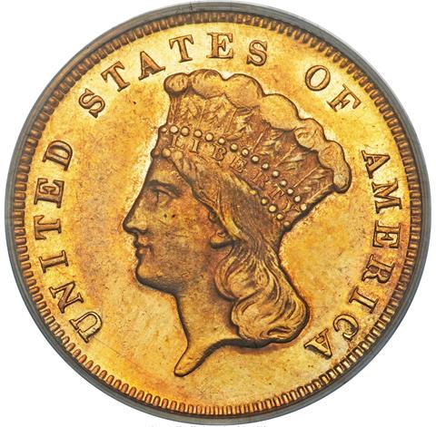 Picture of 1873 INDIAN PRINCESS $3 MS58
