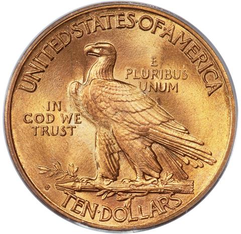 1930-S INDIAN $10 MS65+