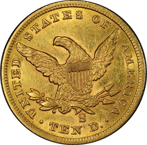 Picture of 1859-S LIBERTY HEAD $10 MS55