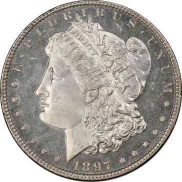 1897 MORGAN S$1 MS66 DMPL