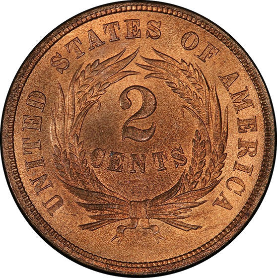 Picture of 1866 2C MS66 Red