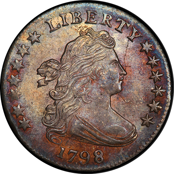 Picture of 1798 DRAPED BUST 10C, LARGE 8 MS64+ 
