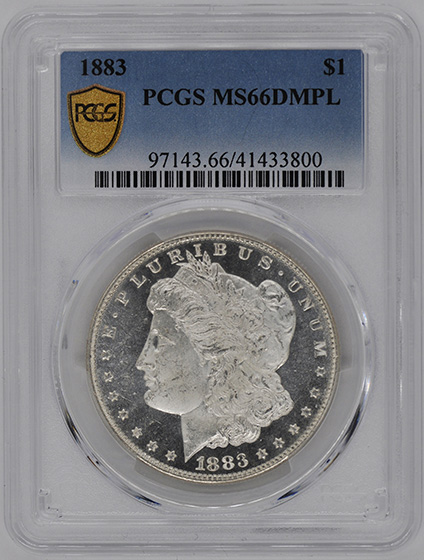 Picture of 1883 MORGAN S$1 MS66 DMPL
