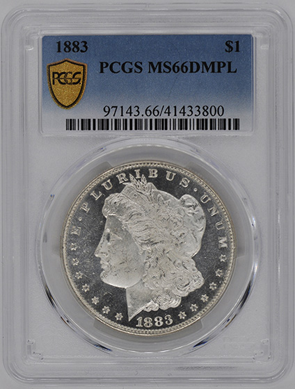 Picture of 1883 MORGAN S$1 MS66 DMPL