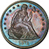Picture of 1871 LIBERTY SEATED S$1, MOTTO PR65 