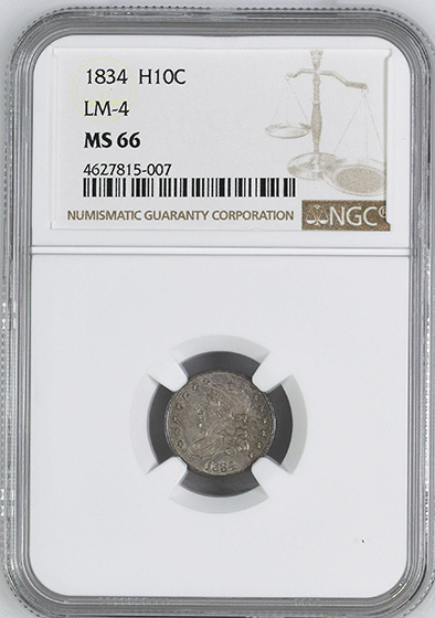 Picture of 1834 CAPPED BUST H10C MS66 