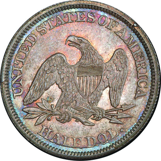 Picture of 1842 LIBERTY SEATED 50C, MEDIUM DATE MS65 