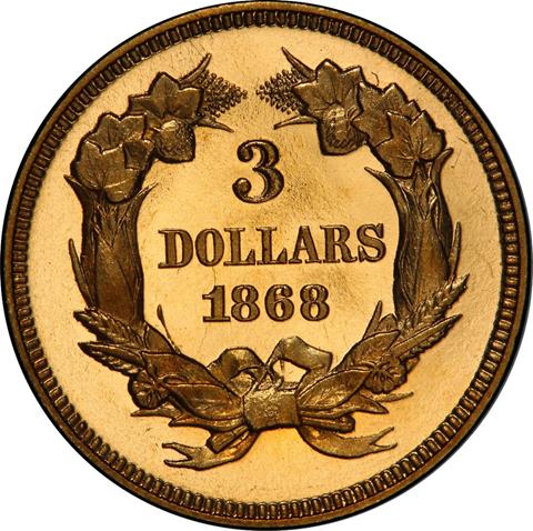1868 INDIAN PRINCESS $3 65 CAM