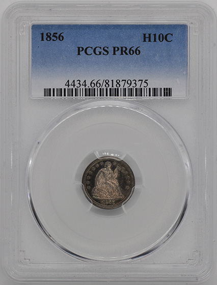 Picture of 1856 LIBERTY SEATED H10C PR66 