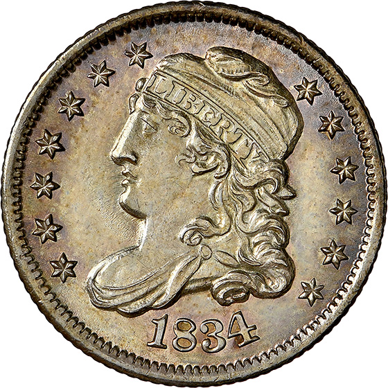 Picture of 1834 CAPPED BUST H10C MS66+ 