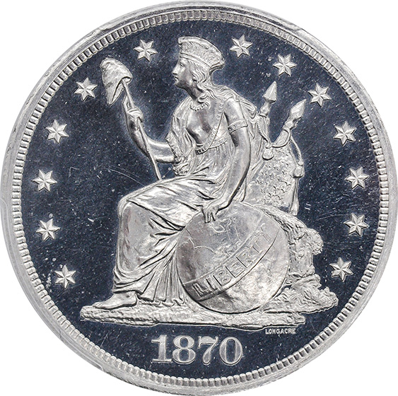 Picture of 1870 S$1 J-1018 PR67  Picture of 1870 S$1 J-1018 PR67