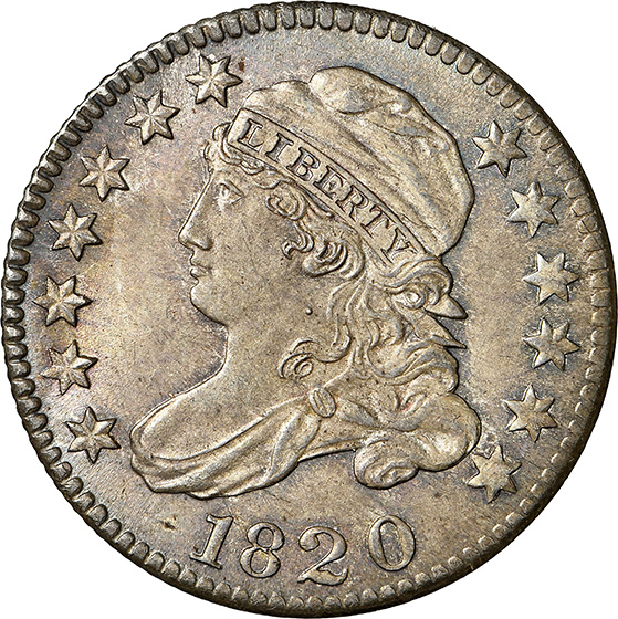 Picture of 1820 CAPPED BUST 10C, SMALL 0 MS67 
