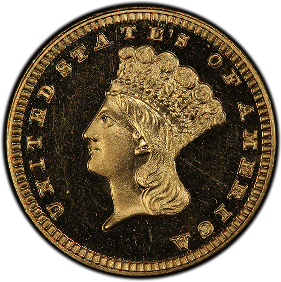 Picture of 1888 GOLD G$1, TYPE 3 PR65+ Deep Cameo