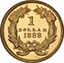 Picture of 1888 GOLD G$1, TYPE 3 PR65 Cameo
