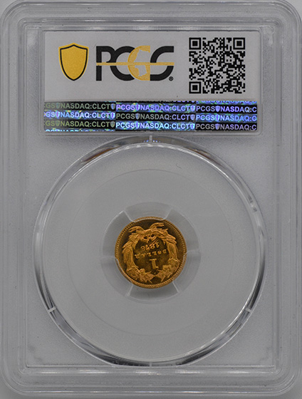 Picture of 1876 GOLD G$1, TYPE 3 MS66 