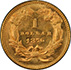 Picture of 1876 GOLD G$1, TYPE 3 MS66 