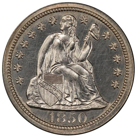 1850 LIBERTY SEATED 10C