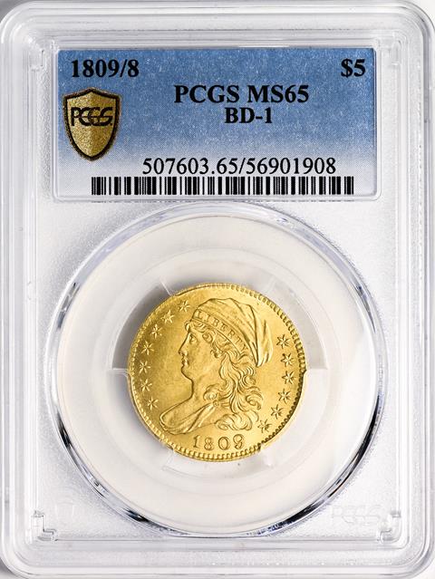 Picture of 1809/8 CAPPED BUST $5 MS65 